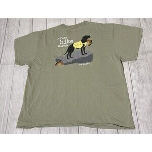 DOG IS GOOD Never Hike Alone Graphic T-shirt Mens / Unisex Size 2XL XXL